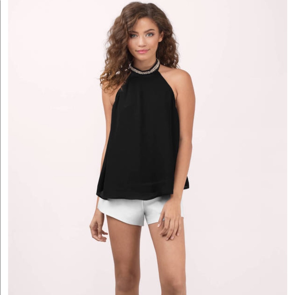 🎉FLASH SALE 2/$30 NWT black tobi halter tank